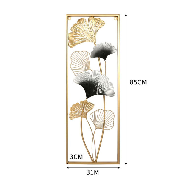 Large Metal Wall Art Hanging Leaf Tree Of Life Home Decor Garden Pair Image 3