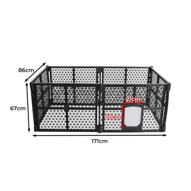Pet Playpen Foldable Protable Dog Plastic Garden Outdoor 6 Panels Image 3