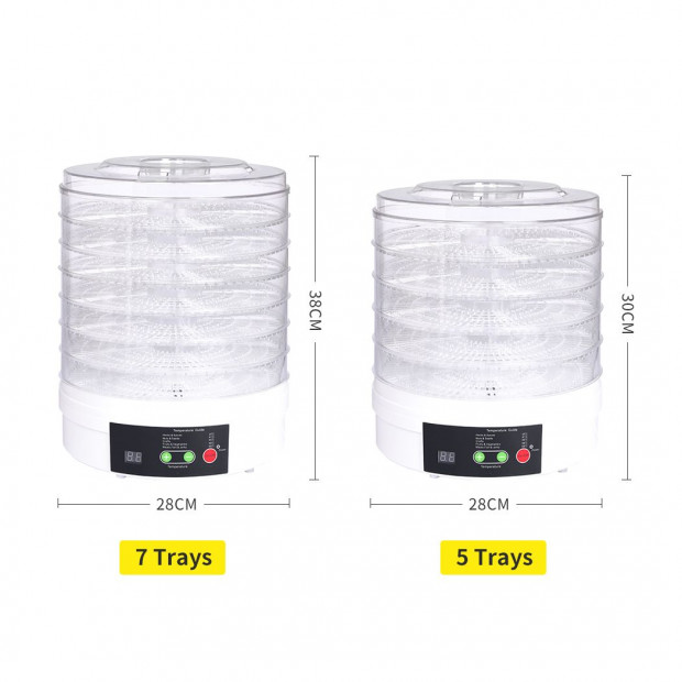 Food Dehydrators Fruit Vegetable Dryer Beef Jerky Preserve 5 Trays Image 3