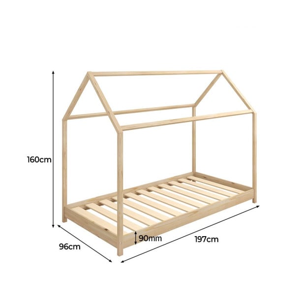 Bed Frame Single Wooden Timber House Frame Wood Mattress Base Platform Image 3
