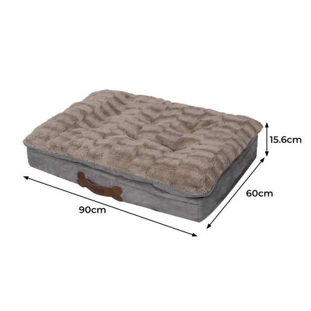 Dog Calming Bed Pet Cat Cover Washable Orthopedic Memory Foam M Image 3