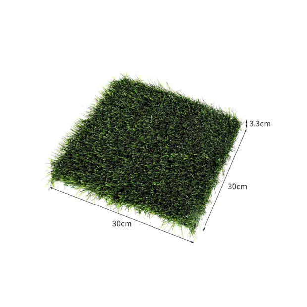10x Artificial Grass Floor Tiles Garden Lawn Home Decor Plant Image 3