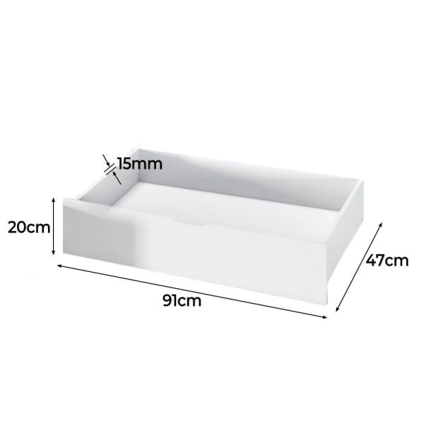 2x Bed Frame Storage Drawers Wooden Timber Trundle For Bed Frame Base Image 3