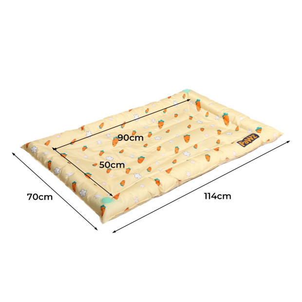 Pet Cool Gel Mat Bed Dog Bolster Waterproof Yellow Summer Large Image 3