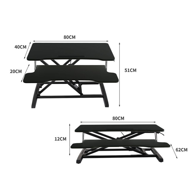 Standing Office Desk Riser Height Adjustable Shelf Computer Image 3