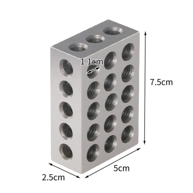 123 Block Set 1-2-3 Blocks 23 Holes Machinist 1 Pair Image 3