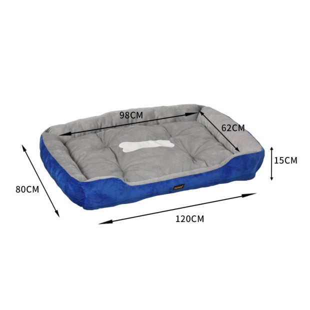 Pet Bed Dog Bedding Mattress Mat Cushion Soft Pad Pads Mats XXL Navy Image 3