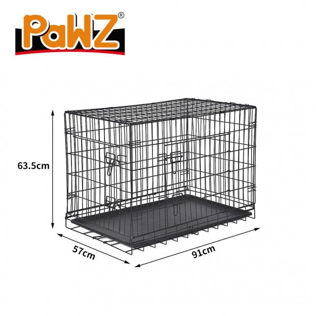 Pet Dog Cage Crate Kennel Collapsible Puppy Metal Playpen 36in Image 3
