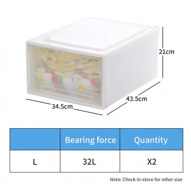 Storage Drawers Set Cabinet Tools Organiser Box Chest Drawer Plastic Stackable L Image 3