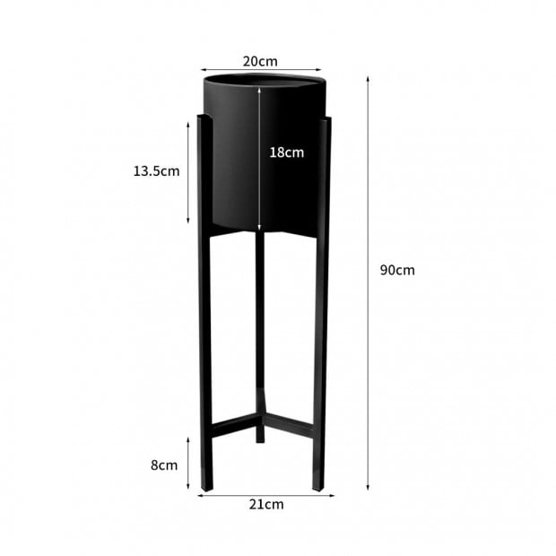 Plant Stand Garden Planter Metal Flower Pot Rack Corner Shelving Large Image 3