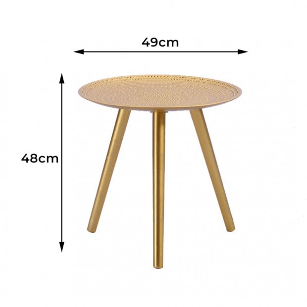 Coffee Table Side End Tables Antique Storage Bedside Furniture Gold Image 3