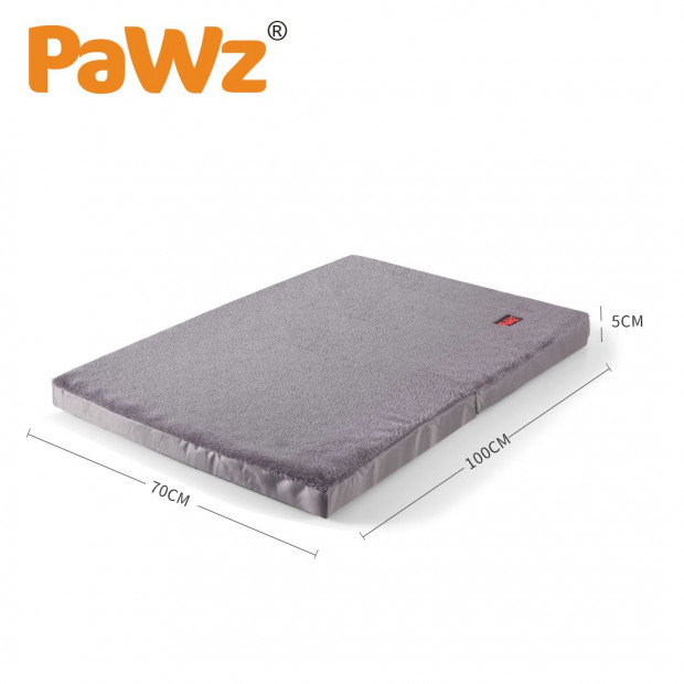 Pet Bed Foldable Dog Puppy Beds Cushion Pad Pads Soft Plush Black XL Image 3