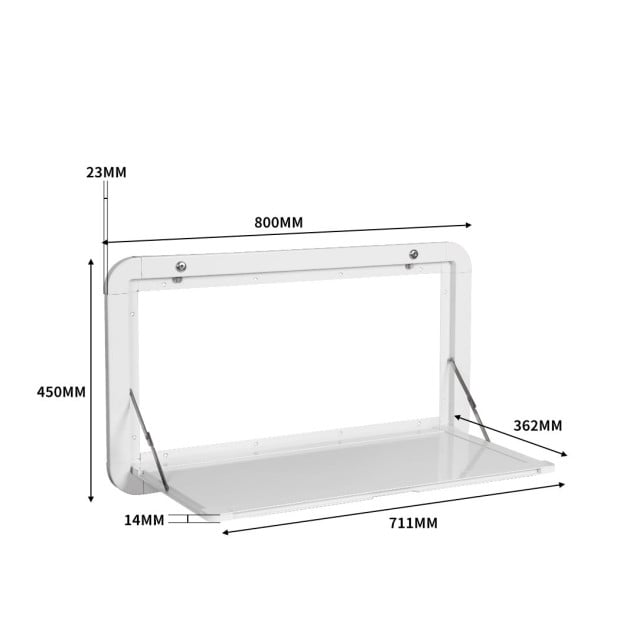 Caravan Table Folding Picnic Camping Outdoor Tables 800x450mm Image 3
