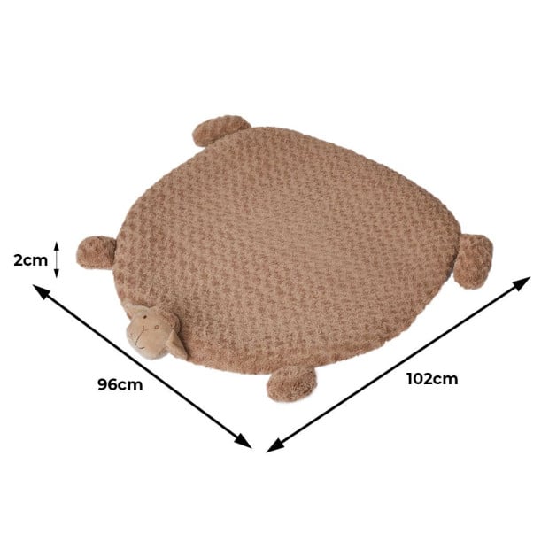 Pet Bed Cat Calming Beds Dog Squeaky Toys Cushion Puppy Mat Tan Image 3