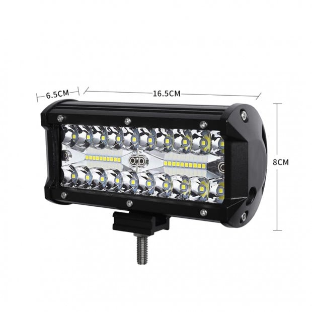 2x 6inch LED Light Bar Work Flood Spot Beam Lamp Offroad Strip Lights Image 3
