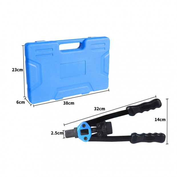 110Pcs Nut Riveter Kit Mandrels Riveting Gun Tool Kit Thread M3-M12 Image 3