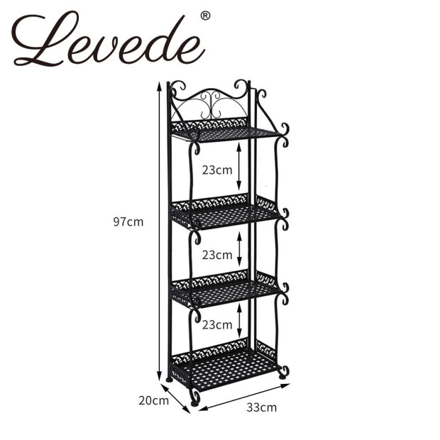 Plant Stand 4 Tiers Outdoor Indoor Metal Flower Pots Rack Garden Shelf Image 3