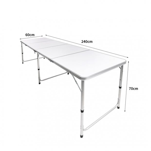 Folding Camping Table Portable Picnic Outdoor Foldable Tables Aluminium BBQ Desk Image 3