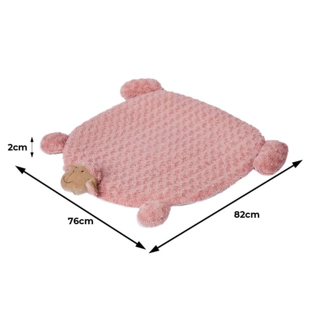 82cm Pet Bed Cat Calming Dog Squeaky Toys House Cushion Puppy Mat Pink Image 3