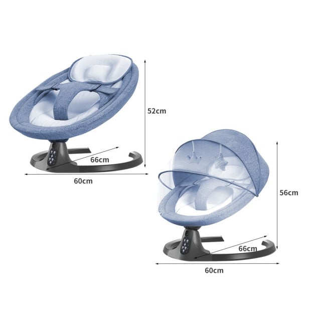 Baby Swing Cradle Rocker Bed Electric Bouncer Seat Infant Remote Chair Image 3