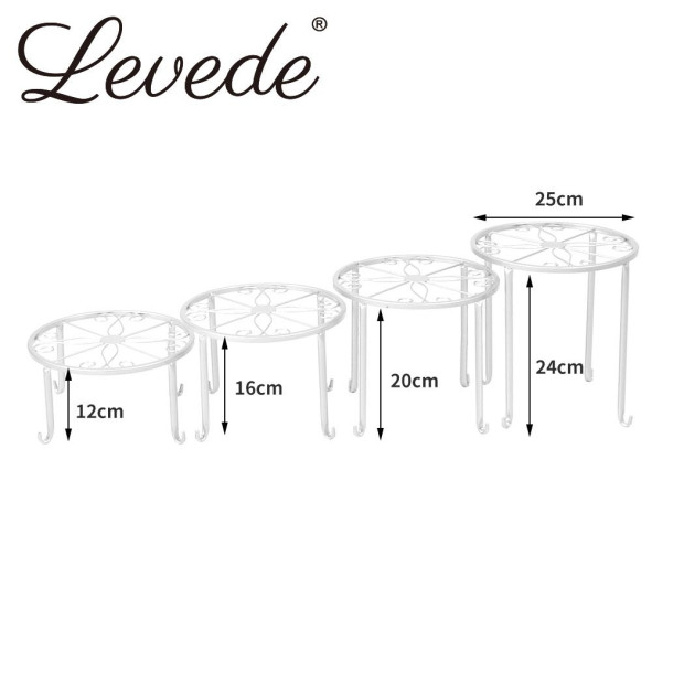 4 x Metal Plant Stand Outdoor Indoor Garden Decor Flower Pot Rack Iron Image 3