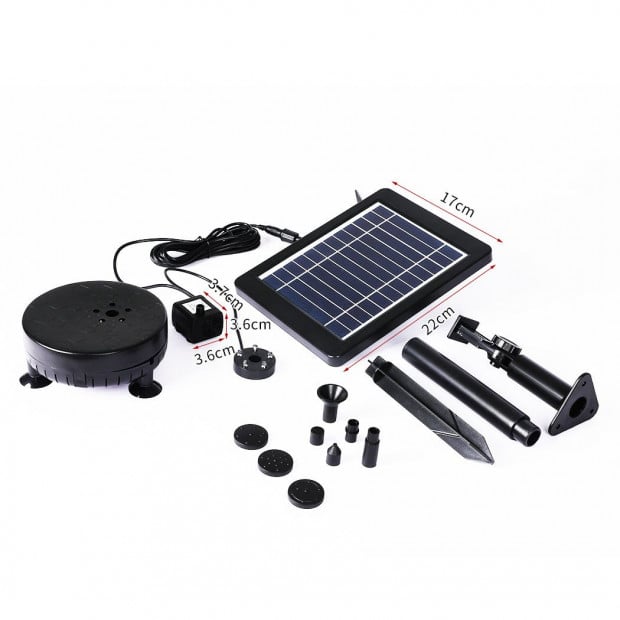 Solar Powered Water Fountain Pump Bird Bath Pond Pool Garden Floating Image 3
