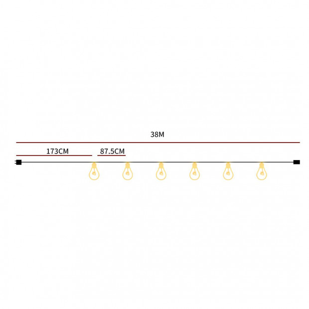 38M Festoon String Lights Kits Christmas Wedding Party Type2 Image 3