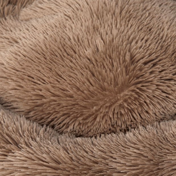 Pet Bed Cat Dog Mat Kennel Cave Deep Sleeping Brown XXXL Image 4