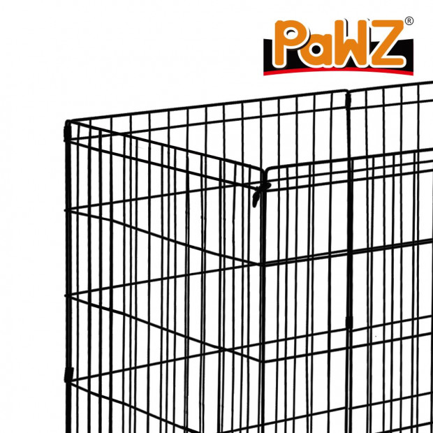 Pet Dog Playpen Exercise 8 Panel Fence Black Extension No Door 36in Image 3