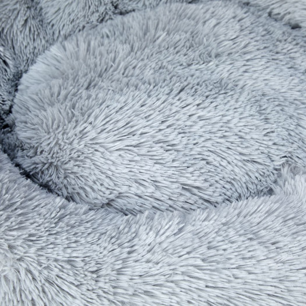 Pet Bed Cat Dog Donut Nest Kennel Cave Sleeping Light Grey XXXL Image 4