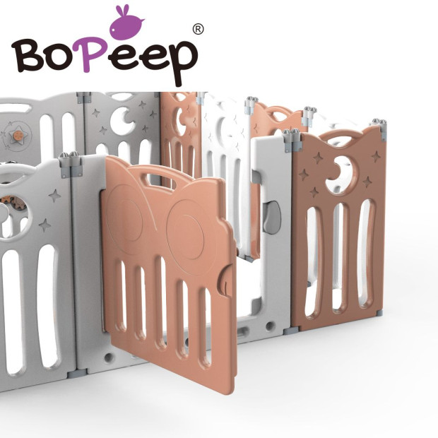 BoPeep Kids Baby Playpen Foldable Child Safety Gate Toddler Fence 18 Panels Pink Image 4