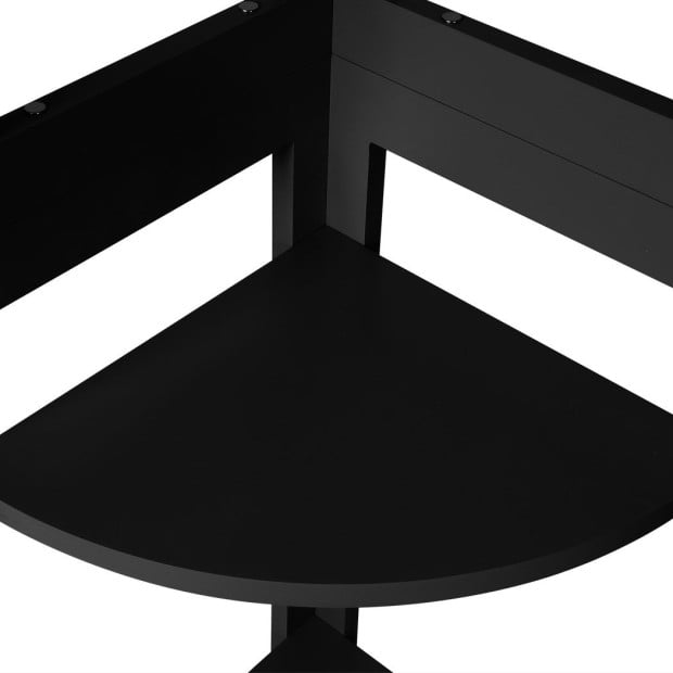 5 Tier Corner Shelf Wooden Storage Home Display Rack Plant Stand Black Image 4