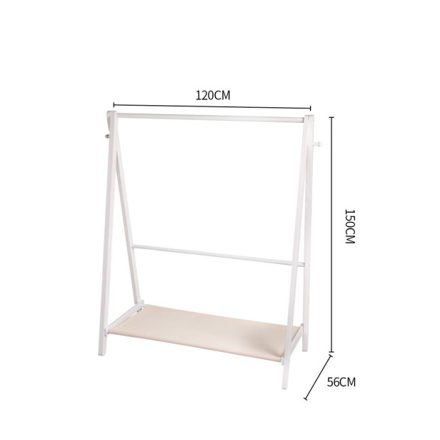 Clothes Rack Wooden Garment Hanging Stand Storage Organiser Shelf Image 3