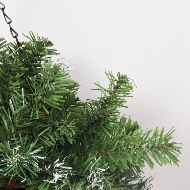 Christmas Hanging Basket Ornaments LED Lights Home Garden Decor 30cm Image 7