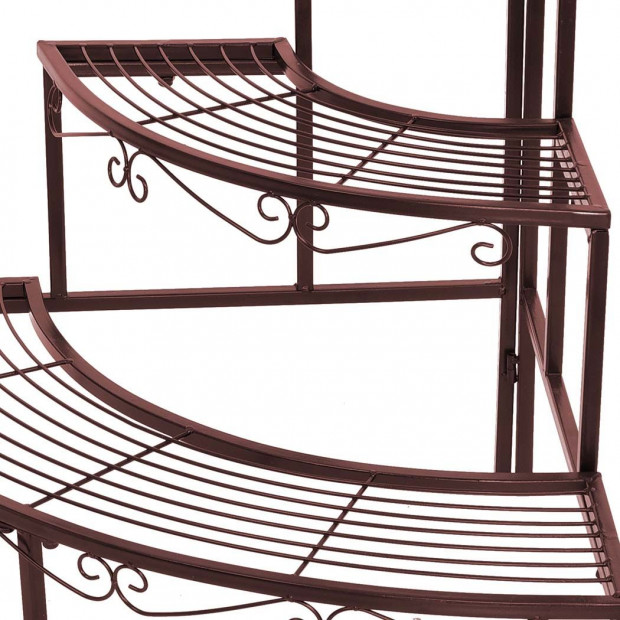 Plant Stand Metal Flower Pots Rack Corner Planter Shelf Image 4