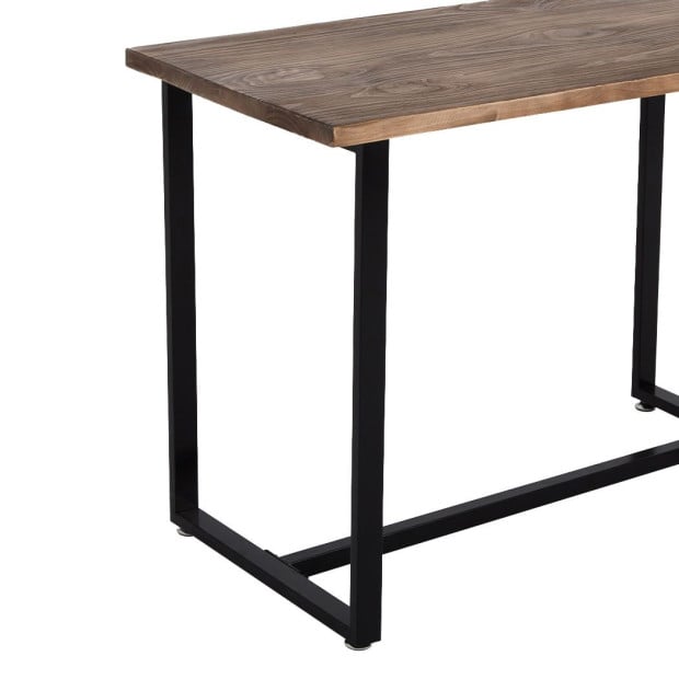 Dining Table Wooden Metal Kitchen Tables Cafe Restaurant 110cm Image 4