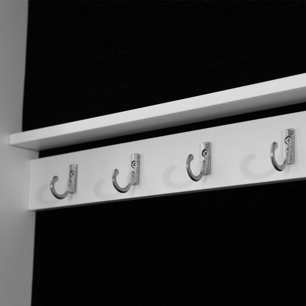 Jewellery Cabinet Mirror Mirrored Organizer Box Stand White Image 4