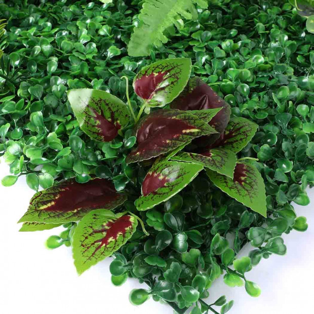 4 x Artificial Hedge Grass Plant Hedge Green Wall Ivy Mat Fence Image 4