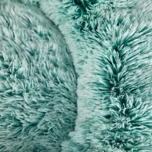 Pet Bed Cat Dog Donut Nest Calming Mat Soft Plush Kennel Teal XL Image 4