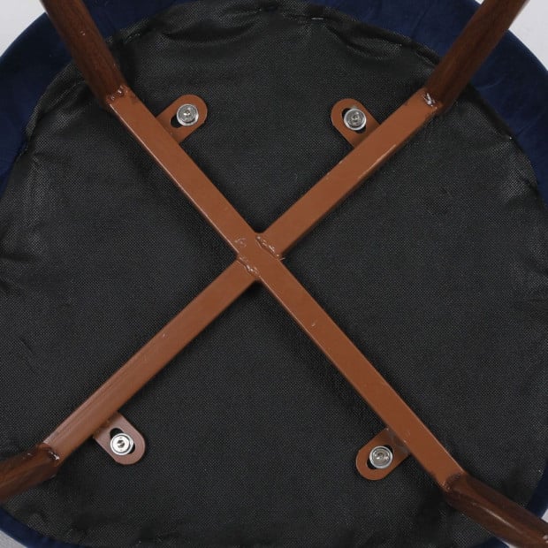 2x Dining Chairs Seat French Provincial Kitchen Lounge Chair Navy Image 4
