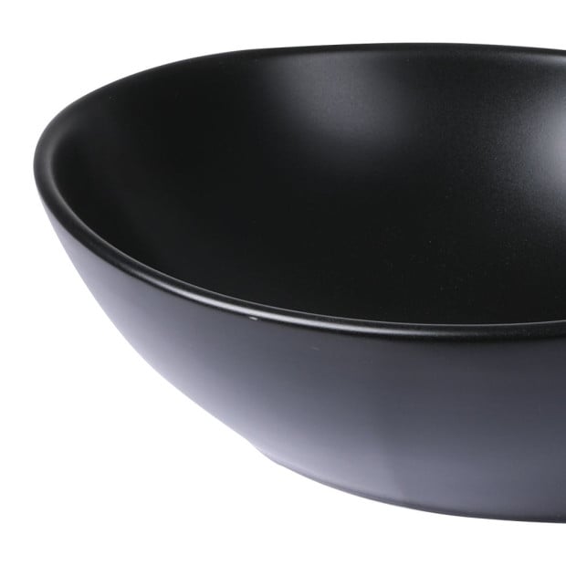 Wash Basin Oval Ceramic Hand Bowl Bathroom Sink Vanity Matte Black Image 4