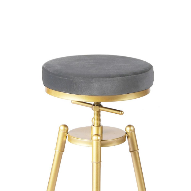 2x Bar Stools Kitchen Stool Chair Swivel Barstools Velvet Padded Seat Image 4