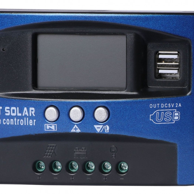 50A Solar Panel Charge Controller 12V 24V Regulator USB MPPT Battery Image 4