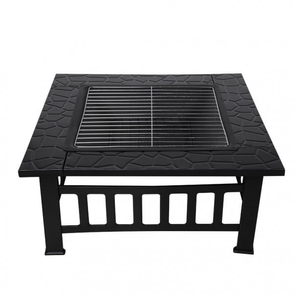 3IN1 Fire Pit BBQ Grill Pits Outdoor Patio Garden Heater Fireplace Image 4