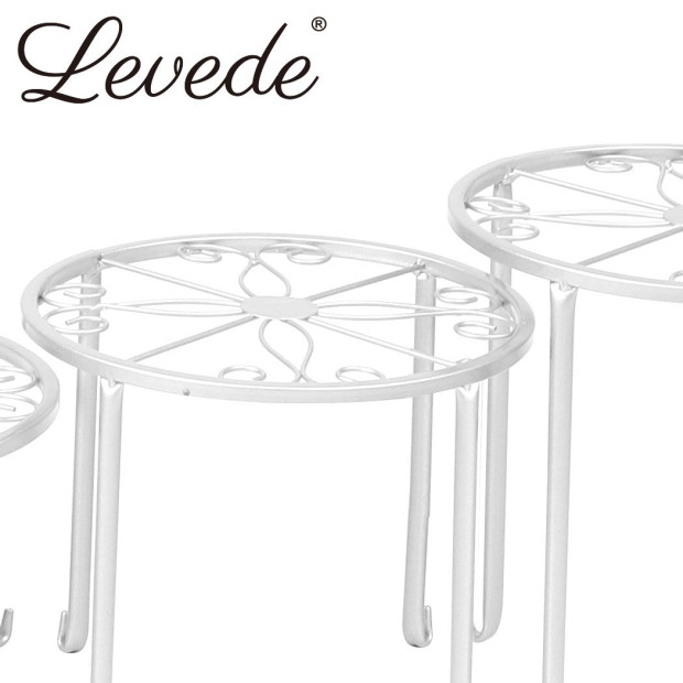 4 x Metal Plant Stand Outdoor Indoor Garden Decor Flower Pot Rack Iron Image 4