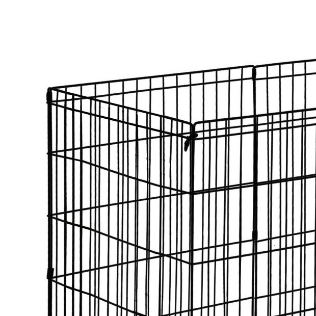 Pet Dog Playpen Puppy 8 Panel Fence Black Extension No Door 24 Image 4