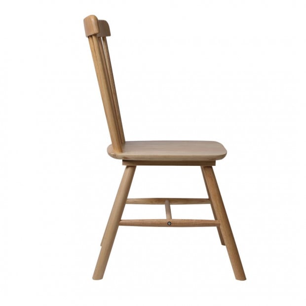 Set of 2 Dining Chairs Side Chair Replica Kitchen Wood Furniture Oak Image 4