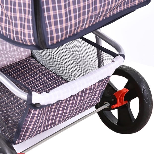 Pet Stroller 4 Wheels Dog Cage Puppy Pushchair Walk Carrier Pram Image 4