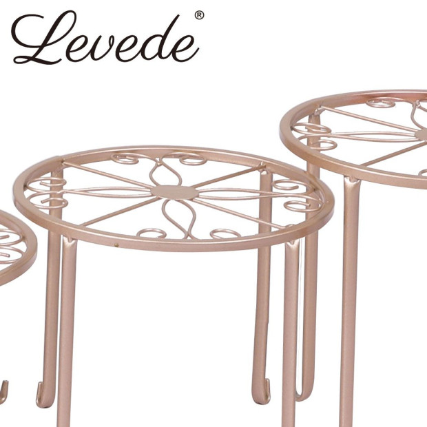 4 x Metal Plant Stand Outdoor Indoor Garden Decor Flower Pot Rack Iron Image 4