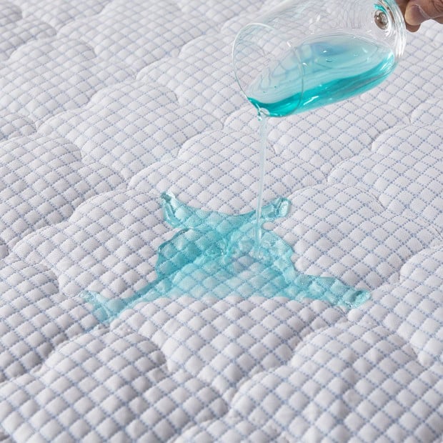 Mattress Protector Topper Cool Fabric Pillowtop Waterproof Cover Queen Image 4